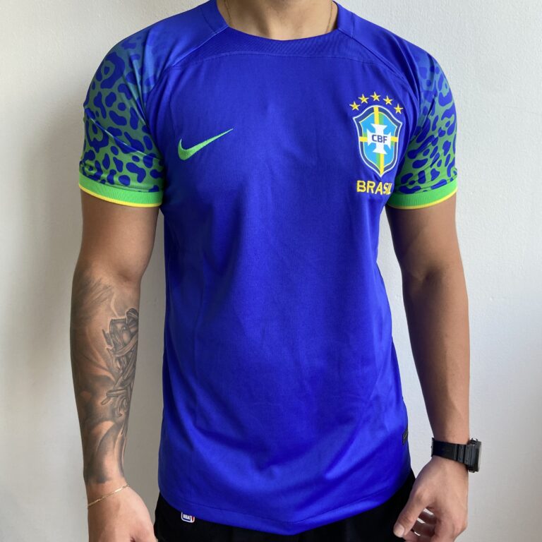 Camisa Brasil Seleção Brasileira Away Azul Torcedor Copa do Mundo Catar