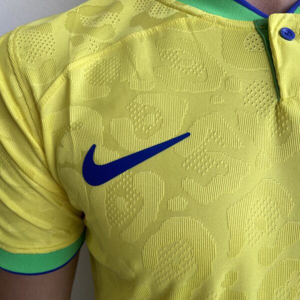 IMG_3720 Camisa Brasil Seleção Brasileira Home Amarela Jogador Copa do Mundo Catar 2023 Nike - Imagem 6
