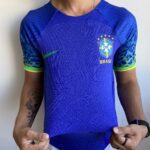 Camisa Brasil Seleção Brasileira Away Azul Jogador Copa do Mundo Catar 2023 Nike - Imagem 3