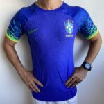 Camisa Brasil Seleção Brasileira Away Azul Jogador Copa do Mundo Catar 2023 Nike - Imagem 4