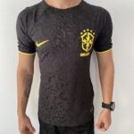 Camisa Brasil Seleção Brasileira Goleiro Preta Jogador Copa do Mundo Catar 2023 Nike - Imagem 2