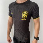 Camisa Brasil Seleção Brasileira Goleiro Preta Jogador Copa do Mundo Catar 2023 Nike - Imagem 8