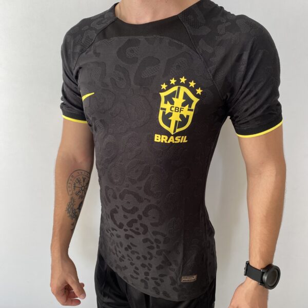 2023-01-20 16.10.31 Camisa Brasil Seleção Brasileira Goleiro Preta Jogador Copa do Mundo Catar 2023 Nike - Imagem 8