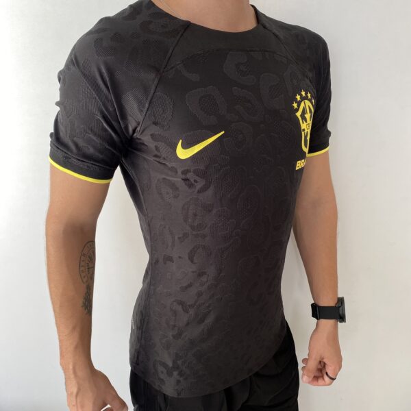 2023-01-20 16.10.54 Camisa Brasil Seleção Brasileira Goleiro Preta Jogador Copa do Mundo Catar 2023 Nike - Imagem 7