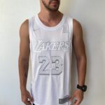 Camiseta Regata NBA - Los Angeles Lakers - Edição Especial - MVP Honra - LeBron James 23 - Branca Nike - Imagem 2