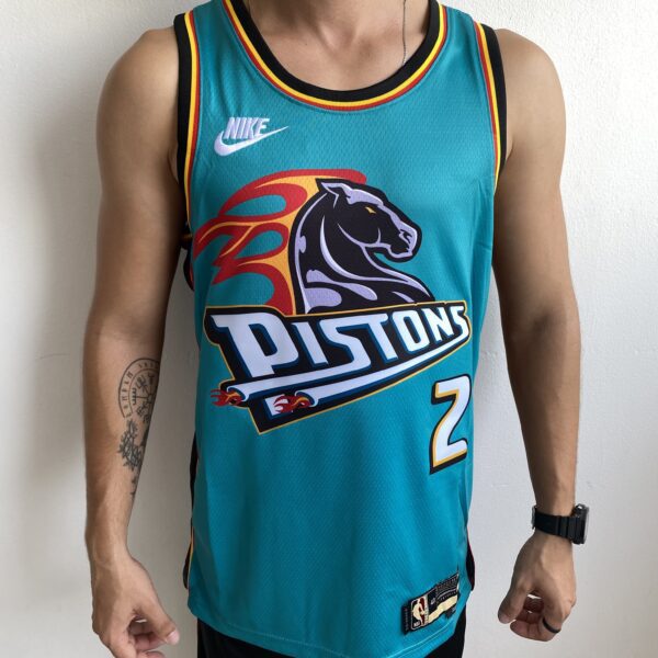Camiseta Regata Basquete NBA Swingman Detroit Pistons Cade Cunningham 2 Classic Edition Verde 2023 Nike - Imagem 1