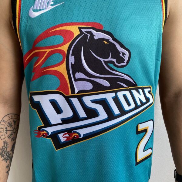 Camiseta Regata Basquete NBA Swingman Detroit Pistons Cade Cunningham 2 Classic Edition Verde 2023 Nike - Imagem 5
