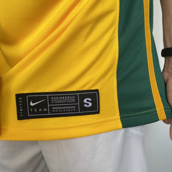 Camiseta Regata Basquete Brasil Amarela 2021 Nike - Imagem 8
