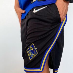 Short Bermuda Basquete NBA Golden State Warriors City Edition Preta 2022 Nike