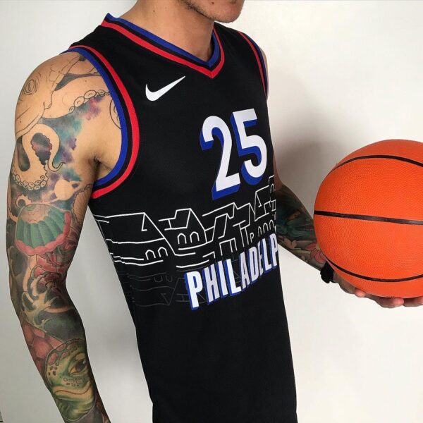 Camiseta Regata NBA Philadelphia 76ers Simmons 25 City Edition Nike - Imagem 4