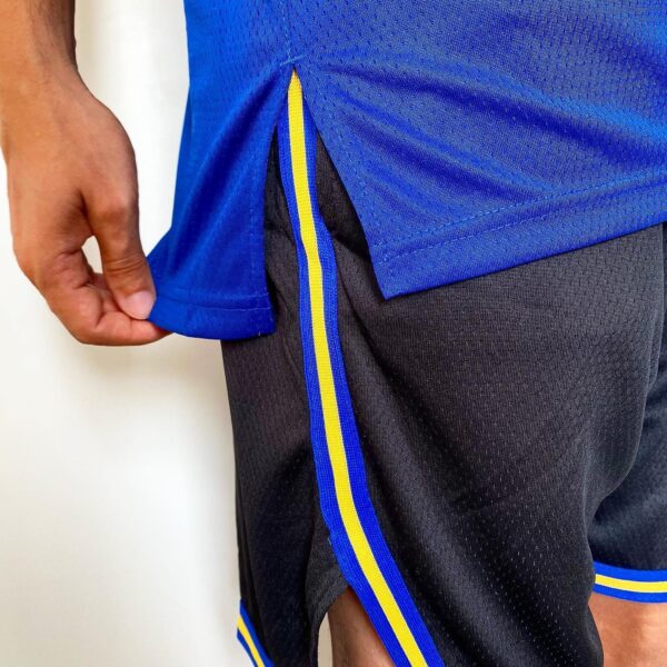 2E03B882-39E6-470A-A60C-99CFFD4037B6 Short Bermuda Basquete NBA Golden State Warriors City Edition Preta 2022 Nike - Imagem 11