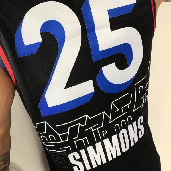 Camiseta Regata NBA Philadelphia 76ers Simmons 25 City Edition Nike - Imagem 8