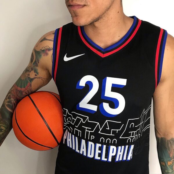 Camiseta Regata NBA Philadelphia 76ers Simmons 25 City Edition Nike - Imagem 6