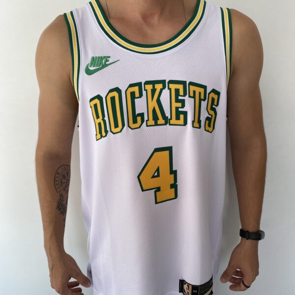 IMG_8354 Camiseta Regata Basquete NBA Swingman Houston Rockets Green 4 Branca Classic Edition 2023 Nike - Imagem 1