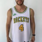 Camiseta Regata Basquete NBA Swingman Houston Rockets Green 4 Branca Classic Edition 2023 Nike - Imagem 2