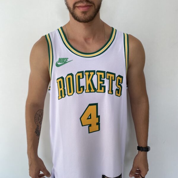 IMG_8357 Camiseta Regata Basquete NBA Swingman Houston Rockets Green 4 Branca Classic Edition 2023 Nike - Imagem 2
