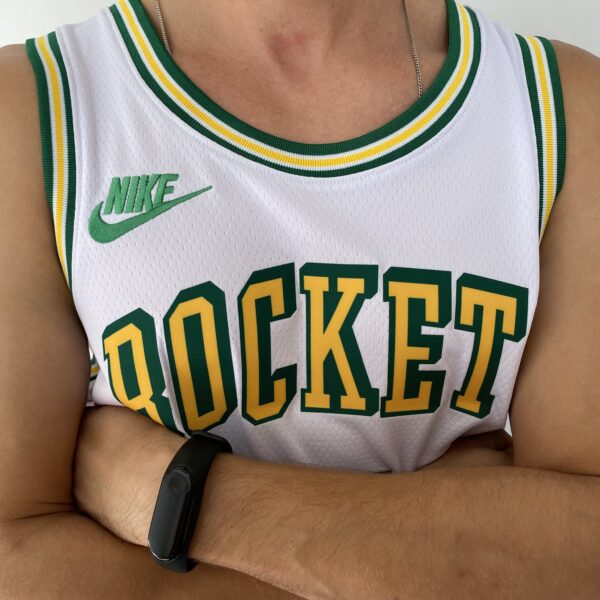 IMG_8366 Camiseta Regata Basquete NBA Swingman Houston Rockets Green 4 Branca Classic Edition 2023 Nike - Imagem 3