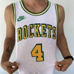 Camiseta Regata Basquete NBA Swingman Houston Rockets Green 4 Branca Classic Edition 2023 Nike - Imagem 5
