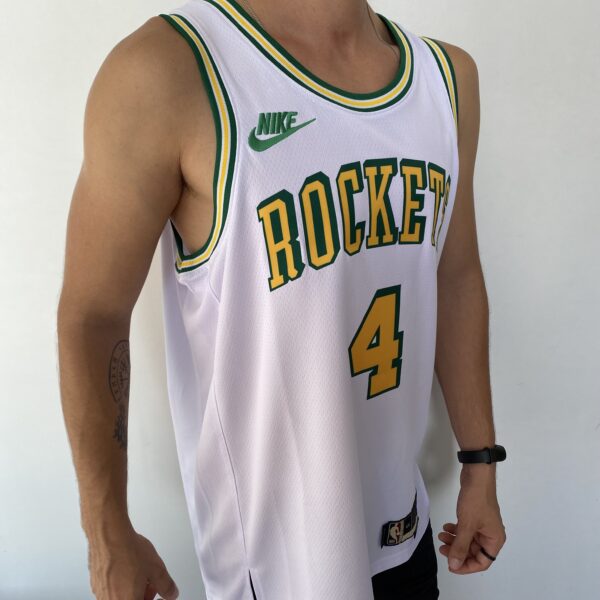 IMG_8375 Camiseta Regata Basquete NBA Swingman Houston Rockets Green 4 Branca Classic Edition 2023 Nike - Imagem 8