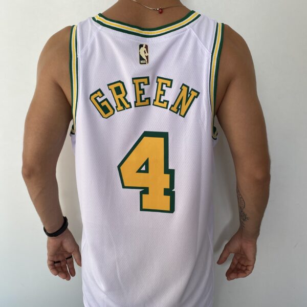 IMG_8379 Camiseta Regata Basquete NBA Swingman Houston Rockets Green 4 Branca Classic Edition 2023 Nike - Imagem 10
