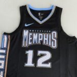 Camiseta Regata Basquete NBA Swingman Memphis Grizzlies Ja Morant 12 City Edition Preta 2023 Nike - Imagem 14