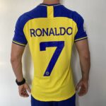 Camisa Al Nassr Home Versão Torcedor Cristiano Ronaldo 7 CR7 2023 Duneus Amarela - Imagem 2
