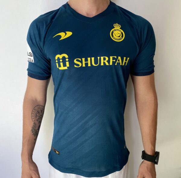 2023-04-19 14.10 Camisa Al Nassr Away Versão Jogador Cristiano Ronaldo 7 CR7 2023 Duneus Verde - Imagem 3