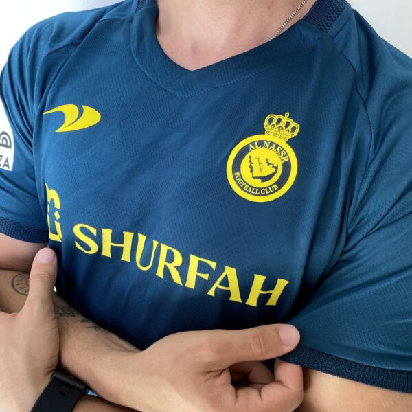 2023-04-19 14.16 (1) Camisa Al Nassr Away Versão Jogador Cristiano Ronaldo 7 CR7 2023 Duneus Verde - Imagem 13