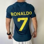 Camisa Al Nassr Away Versão Jogador Cristiano Ronaldo 7 CR7 2023 Duneus Verde - Imagem 15
