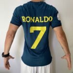 Camisa Al Nassr Away Versão Jogador Cristiano Ronaldo 7 CR7 2023 Duneus Verde - Imagem 2