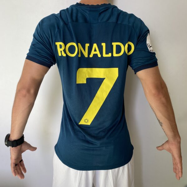 2023-04-19 14.31 Camisa Al Nassr Away Versão Jogador Cristiano Ronaldo 7 CR7 2023 Duneus Verde - Imagem 2