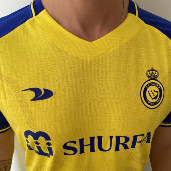 2023-04-19 16.29 (2) Camisa Al Nassr Home Versão Jogador Cristiano Ronaldo 7 CR7 2023 Duneus Amarela - Imagem 5