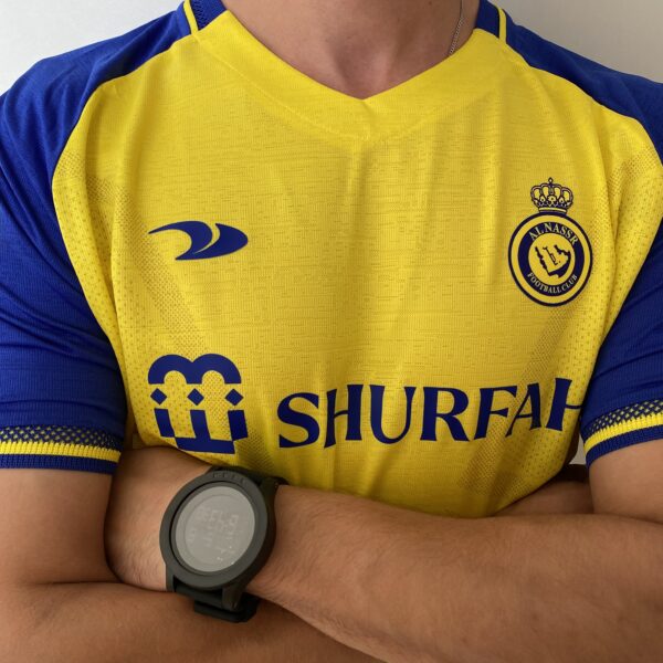 2023-04-19 16.30 Camisa Al Nassr Home Versão Jogador Cristiano Ronaldo 7 CR7 2023 Duneus Amarela - Imagem 9