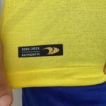 Camisa Al Nassr Home Versão Jogador Cristiano Ronaldo 7 CR7 2023 Duneus Amarela - Imagem 12