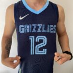 Camiseta Regata NBA Swingman Memphis Grizzlies Ja Morant 12 Icon Edition Azul 2022 Nike - Imagem 8