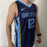 Camiseta Regata NBA Swingman Memphis Grizzlies Ja Morant 12 Icon Edition Azul 2022 Nike - Imagem 7