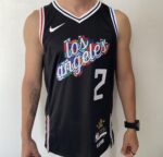 Camiseta Regata NBA Los Angeles Clippers Kawhi Leonard 2 City Edition 2023 Preta Colorida Nike