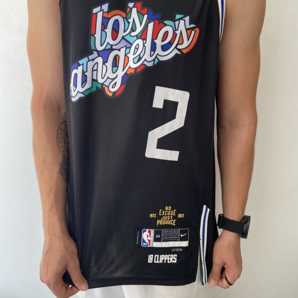 Camiseta Regata NBA Los Angeles Clippers Kawhi Leonard 2 City Edition 2023 Preta Colorida Nike - Imagem 8
