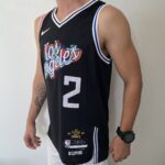 Camiseta Regata NBA Los Angeles Clippers Kawhi Leonard 2 City Edition 2023 Preta Colorida Nike - Imagem 5