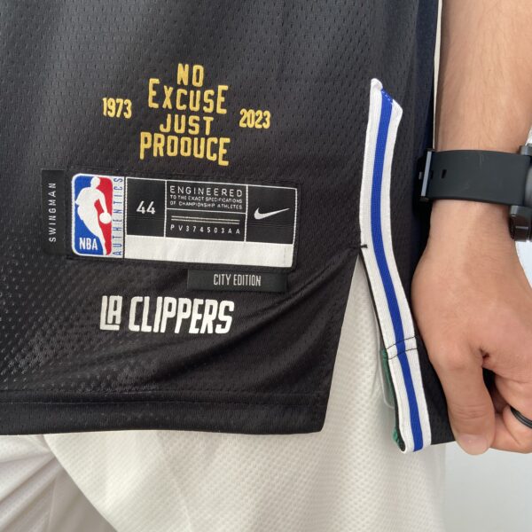 Camiseta Regata NBA Los Angeles Clippers Kawhi Leonard 2 City Edition 2023 Preta Colorida Nike - Imagem 10