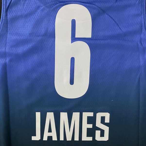 Camiseta Regata Basquete NBA All-Star Game "Team LeBron" Statement Edition LeBron James 6 2023 Azul Nike - Imagem 24