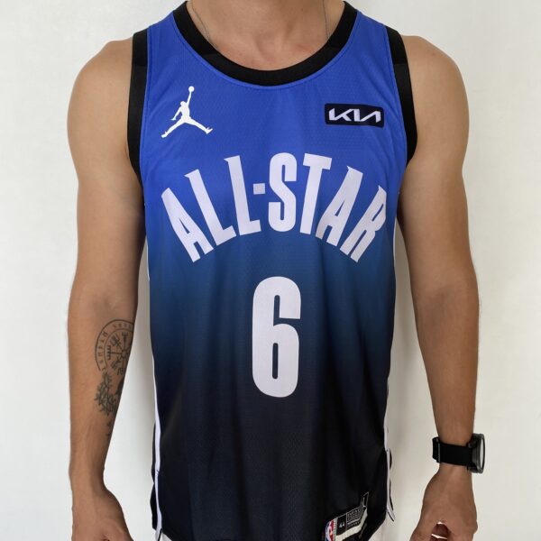 Camiseta Regata Basquete NBA All-Star Game "Team LeBron" Statement Edition LeBron James 6 2023 Azul Nike - Imagem 1