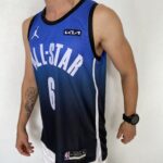 Camiseta Regata Basquete NBA All-Star Game "Team LeBron" Statement Edition LeBron James 6 2023 Azul Nike - Imagem 8