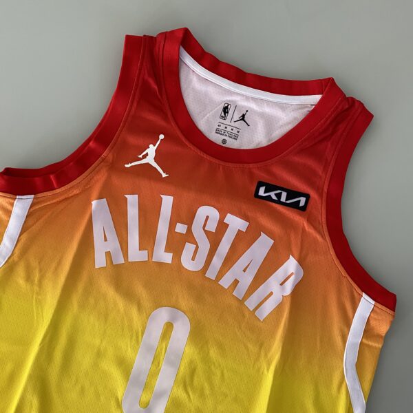 Camiseta Regata Basquete NBA All-Star Game "Team Giannis" Statement Edition Jayson Tatum 0 2023 Laranja Jordan - Imagem 21