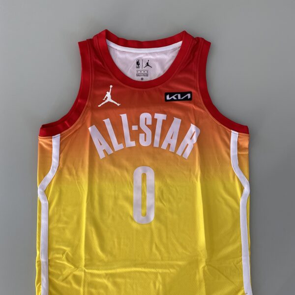 Camiseta Regata Basquete NBA All-Star Game "Team Giannis" Statement Edition Jayson Tatum 0 2023 Laranja Jordan - Imagem 22