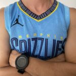 Camiseta Regata Basquete NBA Swingman Memphis Grizzlies Ja Morant 12 Statement Edition Azul 2023 Jordan - Imagem 6