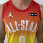 Camiseta Regata Basquete NBA All-Star Game "Team Giannis" Statement Edition Jayson Tatum 0 2023 Laranja Jordan - Imagem 5