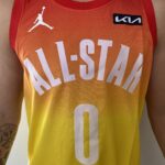 Camiseta Regata Basquete NBA All-Star Game "Team Giannis" Statement Edition Jayson Tatum 0 2023 Laranja Jordan - Imagem 9