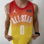 Camiseta Regata Basquete NBA All-Star Game "Team Giannis" Statement Edition Jayson Tatum 0 2023 Laranja Jordan - Imagem 10