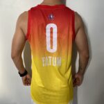 Camiseta Regata Basquete NBA All-Star Game "Team Giannis" Statement Edition Jayson Tatum 0 2023 Laranja Jordan - Imagem 14